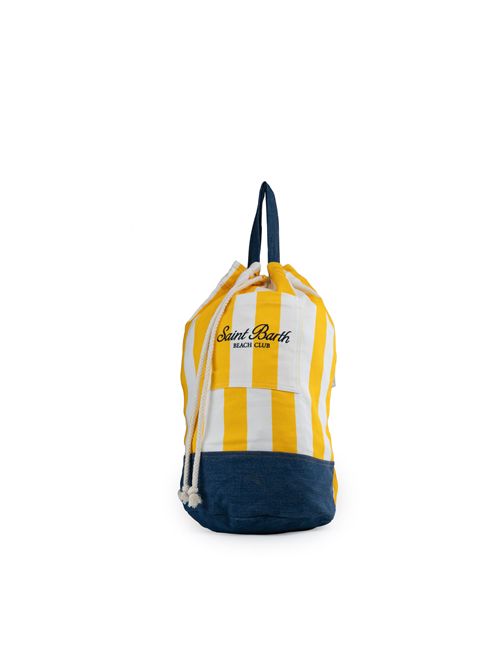 Zaino da spiaggia con stampa a righe Giallo/Bianco/Denim Mc2 Saint Barth | BEACH BACKPACK02080H STRIPES POP V91